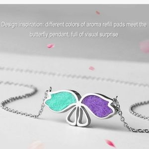 NEW Aromatherapy Essential Oil Diffuser Necklace with Butterfly Pattern - Adjust